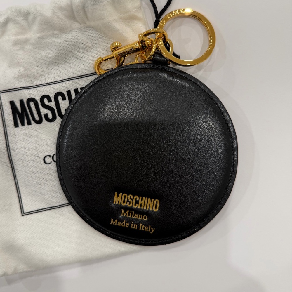 Moschino Red and Black Heart Keychain with Gold Accents - Picture 3 of 3